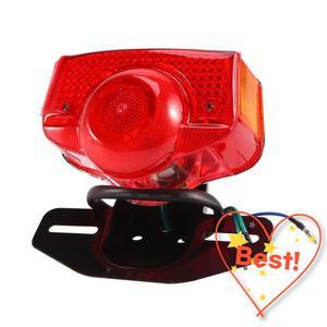 호환 100% 오토바이 브레이크 후미등 어셈블리 전구 포함 혼다 CT70 CT125 Jialing용