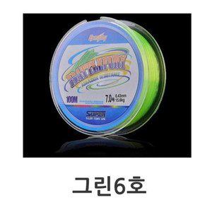 [JH19QS70_53DF]루어줄 낚시라인 릴줄 그린6호 100M