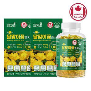 [네이처그랜드]감마리놀렌산 달맞이꽃종자유 GLA 180캡슐 2박스 6개월분 PMS 월경 생리전증후군