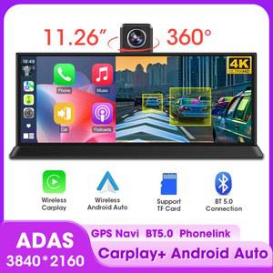 4K CARPLAY 네비게이션 1080P 회전 녹화 11 무선 대시 AI 듀얼 화면 360 ANDROID GPS 26인치 AUTO