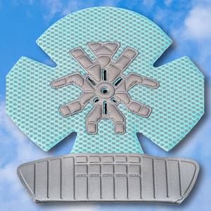 동명 안전모 땀흡수대(에어패드) 내피 고급형 10개입 하늘색 에어메쉬 보호 열배출