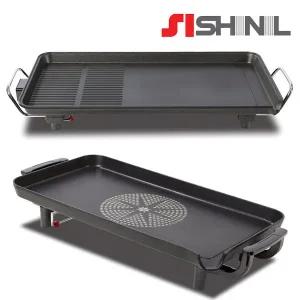 신일 국산 와이드 전기그릴 SGP-H52WS 다이아몬드코팅 높낮이조절 전기후라이팬