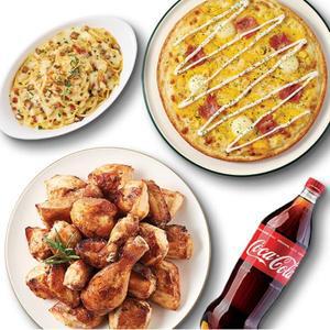 [굽네]오리지널+스윗콘치즈피자(8인치)+까르보나라+콜