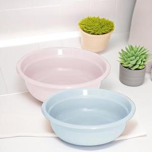 대야 다라이 세숫대야 논슬립 미끄럼방지 배쓰볼 원형 다라 세수 욕실 (소 2개)