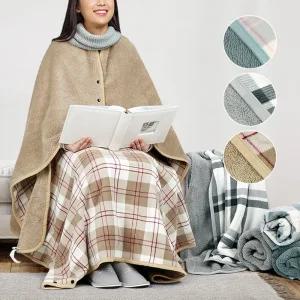 똑딱이담요 캠핑무릎 입는후드 극세사망토 휴대용차량/학생용/거실/소파/캠핑/사무실/학교/회사/도서관