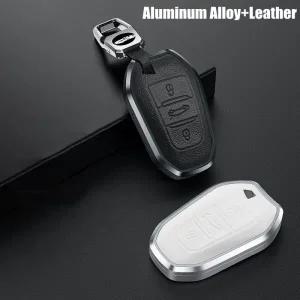 차키케이스 가죽 자동차 원격 키 케이스 커버 푸조 308 408 508 2008 3008 4008 시트로엥 C4 C4L C6 C3-XR