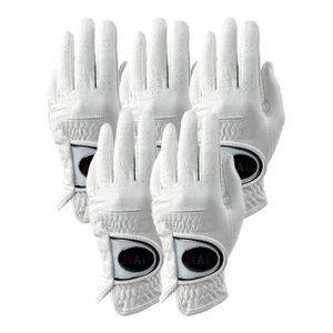 9LOVE 소프트 반양피 왼손 여성용 골프장갑 5장 세트 H