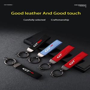 포드 gt  자동차 스웨이드 키체인 스포츠 키링 푸조 gt 2015 말굽 버클 포함 맞춤형 선물 액세서리