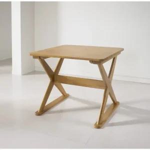 스퀘어 고무나무 원목 카페 2인용 식탁 프레임 방문설치 원룸 1인가구