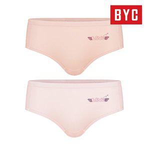 [BYC] 여성 미디 위생팬티 40수 면스판 방수포 패드 생리팬티 WNP2239 2매입