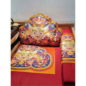 직사각형 의자 홍어 182176 사각베개 둥근베개 등받이 보료 5개 레드 한장 전통 삼각