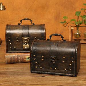 빈티지 엔틱 보물함 레트로 소품 상자 방탈출 인테리어 잠금 보석