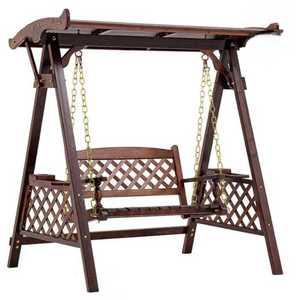 야외 그네 원목 흔들의자 정원 테라스 카페 놀이터