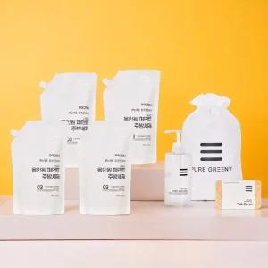 퓨어그리니 EM 맨손 뽀득 1종 주방세제 풀세트 (대용량)