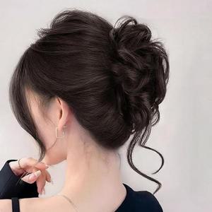 곱창가발 웨이브 집게핀 올림머리 가발(브라운) (3zkYI)