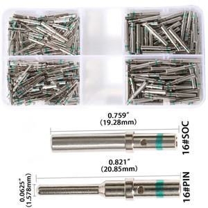 16 # PIN DT Deutsch 커넥터 터미널 키트 자동차용 솔리드 접점 니켈 도금 핀 및 소켓 범용 세트