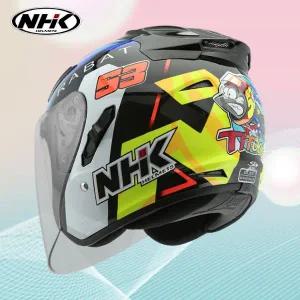 NHK R1 라밧 블랙/블루 이너쉴드 오픈페이스 헬멧 오토바이 바이크 스쿠터 배달