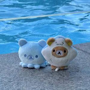 무드바이브 귀여운 리락쿠마 가오리 문어 인형 키링 가방 바지 핸드폰 토끼 헬로키티 네잎클로버 미니 커플 강아지 짱구 오리 커플