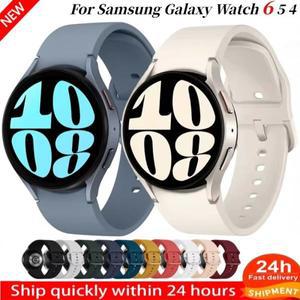 삼성 갤럭시 워치 7/6/5/4 40mm 44mm용 실리콘 시계 스트랩, 정품 스마트 밴드 6 클래식
