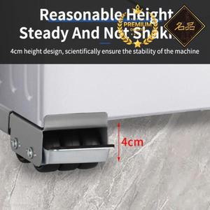 거치대 24 휠 세탁기 베이스 360 ° 회전 냉장고 범용 바퀴 조절 가능한 가구 이동 도구 개