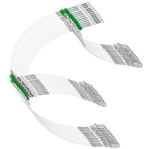 낚시 와이어 리더 낚시 장비, 회전 스냅 비드가 있는 Luroad 6/12/18개 나일론 코팅 라인, 낚시 낚시꾼을 위한 스테인리스 스틸 크림프 소금물 담수, 1암/2암