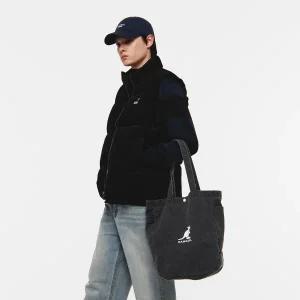 [롯데백화점]캉골 워시드 제리 에코백 0057 데님블랙 (KRFBEB00570)