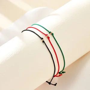 갤러리아 [비앤비골드] 당일발송 14K 미니 골드볼 실크끈 실팔찌 3종 모음