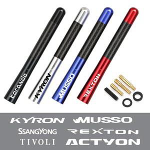 탄소 섬유 라디오 안테나, 12cm, 쌍용 코란도 카이런 무쏘 렉스턴 티볼리 액티온용, 공중 강화 신호 자동차 액세서리