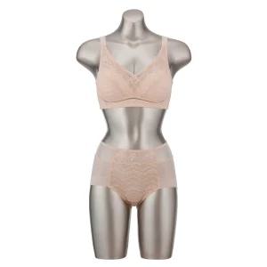 오모떼 빅사이즈 프리미엄 브라 팬티 세트 2종 세트/베이지