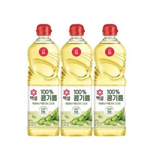 CJ제일제당 백설 콩기름 900ml 3개 식용유 기름 오일