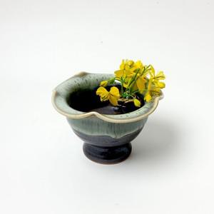 청천목 이중시유 한송이 화병 꽃병 미니수반 도자기소품 수반 미니수반 미니화병 한송이수반