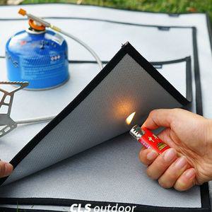 야외 캠핑 내화천 매트 불꽃 불연 방염포 방지 난연성