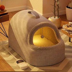 고양이 난방 텐트 겨울 고양이난로 겨울집 캐노피 쿠션 애견