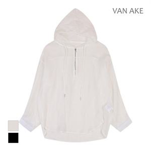 [반에이크] 오버핏 반집업 후드 블라우스_VB39BLQ308Z