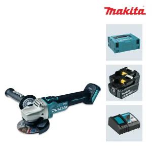 마끼다 DGA406RTE 18V 5.0Ah 배터리 2팩 100mm(4인치) 충전그라인더 앵글그라인다+케이스포함