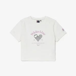 [롯데백화점]휠라 테니스 라이프 크롭티셔츠  FS2RSF2361F_OWH