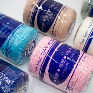 동방 18합 뜨개실 코튼 면사 여름 가방실 모자 코바늘 면실