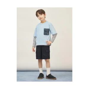 빈폴 키즈 BEANPOLE KIDS 스트라이프 레이어드 반팔  긴팔 2PCS 상상세트 스카이 블루 BI5741U02Q 737541