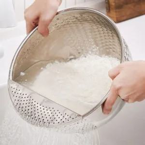 바겐슈타이거 멀티 쌀세척볼 야채세척 탈수 스텐304 쌀씻는그릇