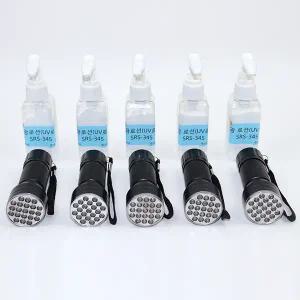 손 세균검사 형광로션 UV로션 50ml(5개1조) + UV 자외선손전등21구 5개