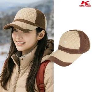 콜핑 여성 겨울 다이아 퀄팅 플리스 기모 등산 볼캡 모자