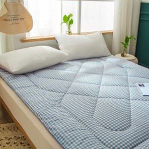 두꺼운 목화요 바닥토퍼 모양 거실 파란색 요매트 싱글 스폰지 두께 이불 매트토퍼 대나무숯