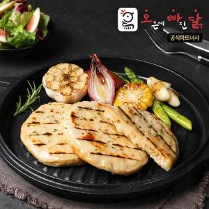 [오빠닭] 닭가슴살 스테이크 갈릭맛 100g 4팩