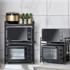 전자 렌지다이 렌지 선반1단 수납렌 블랙 전자레인지