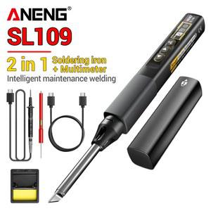 ANENG SL109 스마트 전기 납땜 인두 100 C~450 도구 온도 수리 가능한 75W C 용접 조절 PD/QC 충전식 전력