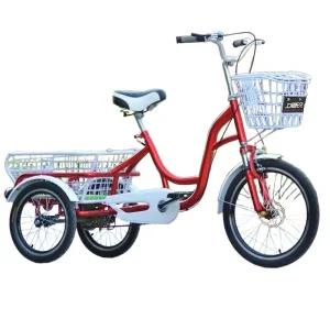 성인용 세발 자전거 바구니 할머니 시골 인력거