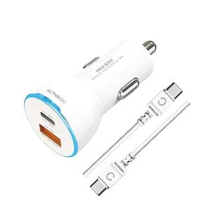 차량용 충전기 시거잭 36W+18W 2포트 듀얼 C타입 케이블 포함 갤럭시 S25 울트라 폴드7 아이폰16