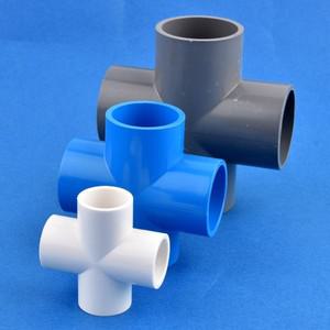 20/25/32/40/50mm PVC 파이프 크로스 커넥터 연결기 정원  시스템 부속품 수도관 4방향 조인트 어항 어댑터