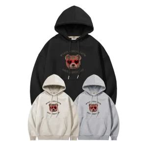 제네브 국내생산 특양 헤비 기모 후드티 하트베어/M-3XL까지