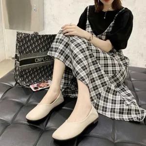 임산부 검정 플랫 스퀘어 웨딩 슈즈 발편한 단화 선물 연말모임패션화 직장인출근룩코디